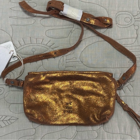 NWT We The Free Rider Pyrite Crossbody Sun Stone Orange Small Bag - Picture 3 of 7